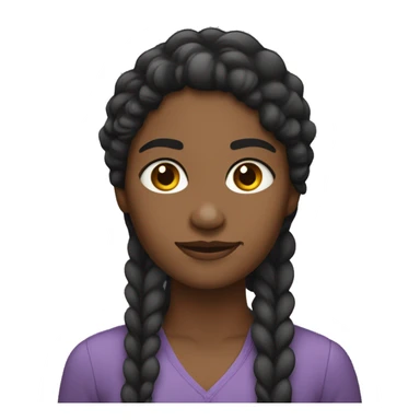 mujer pelo negro largo, piel morena aro en la nariz  sticker