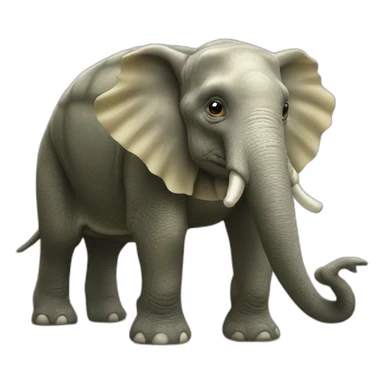 Tortue sur éléphant sticker