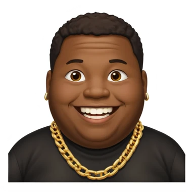 Fat black man with half of missing front tooth sticker