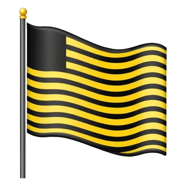 Flag Horizontally up to down black yellow and white sticker