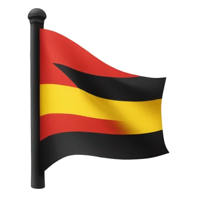 Black Yellow Red flag  sticker