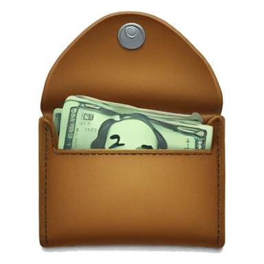 inside empty wallet, no money inside sticker