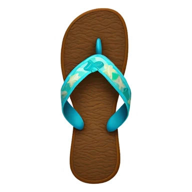 Hand holding a flip flop sticker