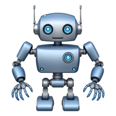 robot with 2 arms and 2 legs 1 eye sticker