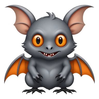 Monstre a corp craquelé fait de lave avec des ailes de chauve-souris et un tête de pierre carbonisé avec une mâchoire carré  sticker