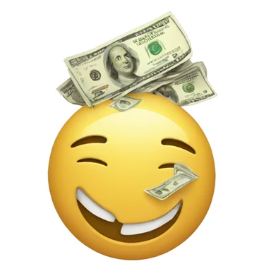 excited face with money sticker