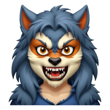 girl werewolf sticker