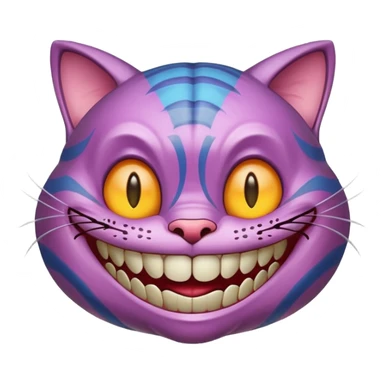 Cheshire Cat grin sticker