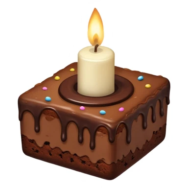Brownie candle sticker