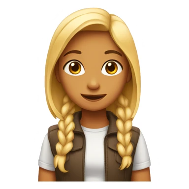 girl shows "okay" sticker