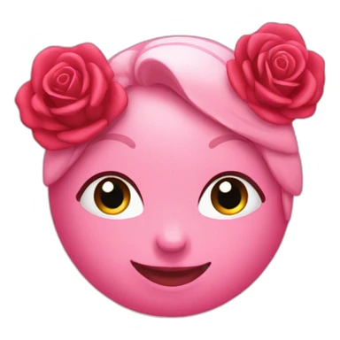 Coeur en rose sticker