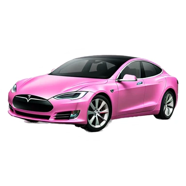 Pink tesla sticker