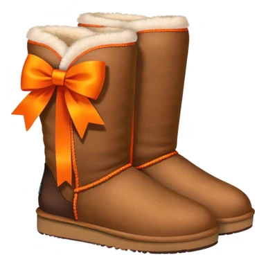 Uggs with orange bows sticker