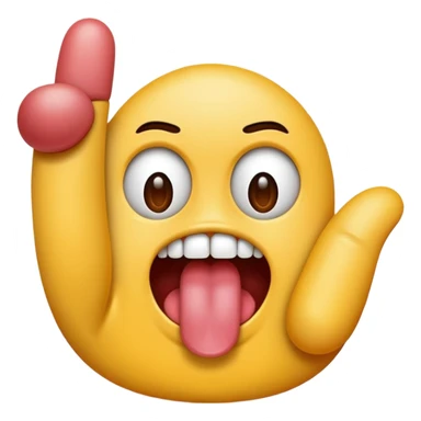 Tongue v fingers sticker