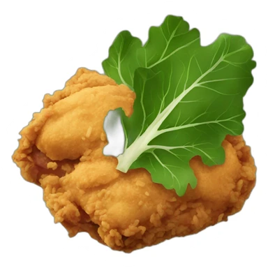 Fried Chicken collard green sticker