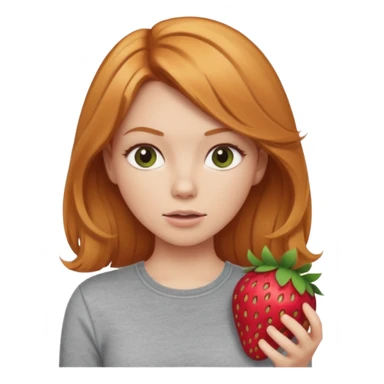 Strawberry blonde girl with a blow out  sticker