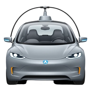 extra big gray Modern autonomous electric car sticker