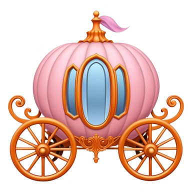 Conderella pumpkin carriage pastel pink orange sticker