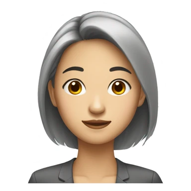 young asian woman office worker sticker