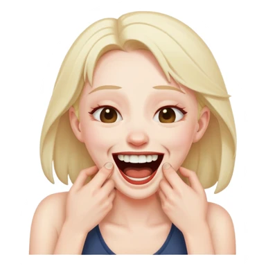 Personne strangling himself while laughing sticker