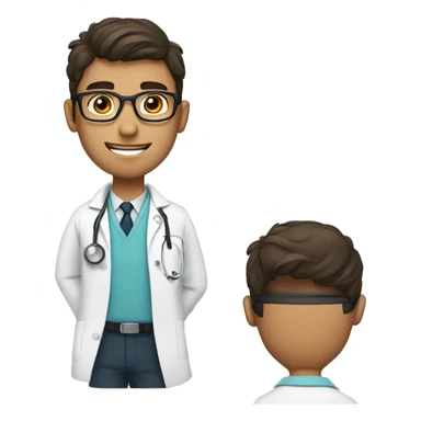 Young male doctor with glasses sticker