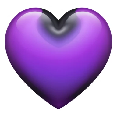heart with black mist and purple highlights sticker