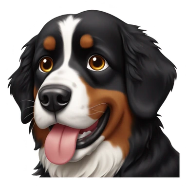 Bernese mountain dog with rhum&coke sticker