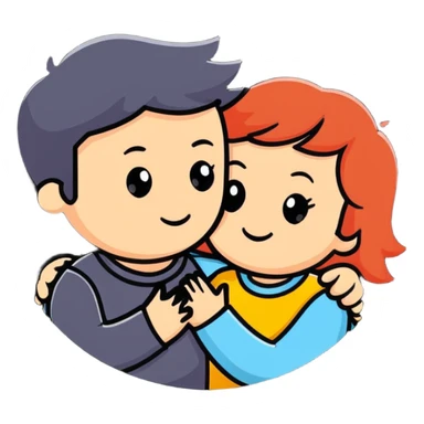 loving couple, spouse to spouse sticker