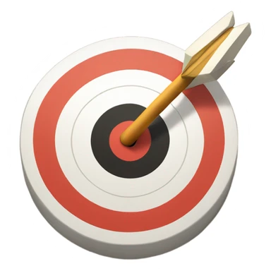 arrow in bullseye target sticker