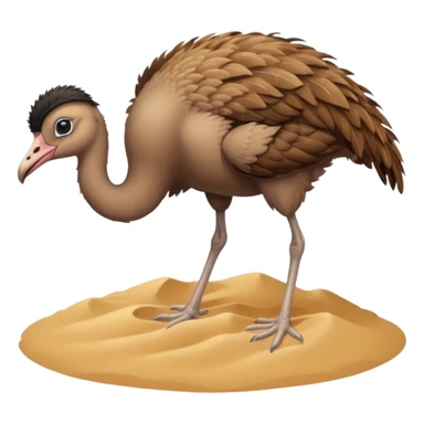Ostrich with head buried in sand sticker
