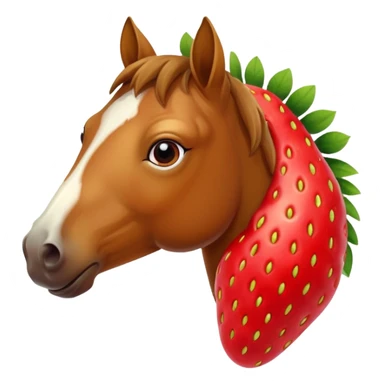Horse eating strawberry  sticker