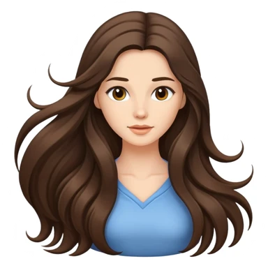 Brunette model with long flowing hair sticker