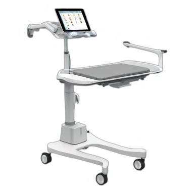 Telehealt cart with articulating arm for ipad sticker