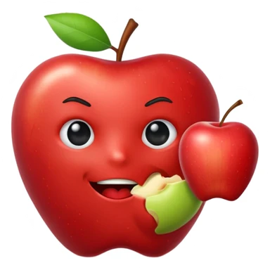 Android a estátua ocorrendo comendo maçã sticker