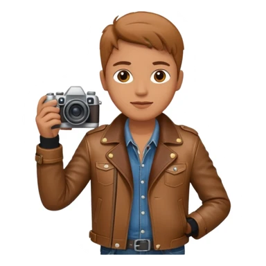 a tourist in europe holding a camera not wearing khaki sticker