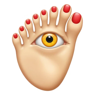 The foot emoji but everything EXCEPT the toes are the eye emoji sticker
