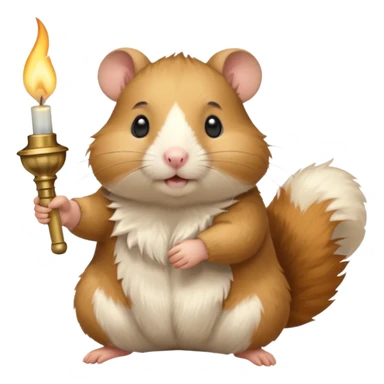 hamster holding oil lamp lighter sticker