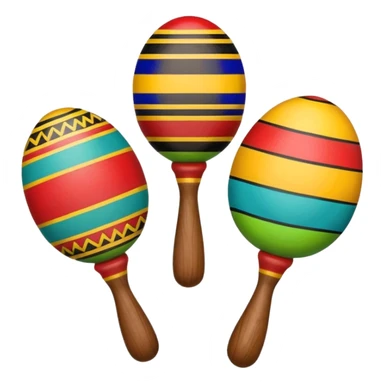 Colorful maracas with tribal patterns and small bead sounds.


 sticker