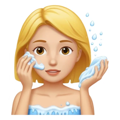 A women washing her face sticker