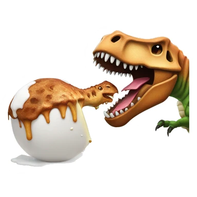 Melting snowman being eaten by a dinosaur  sticker