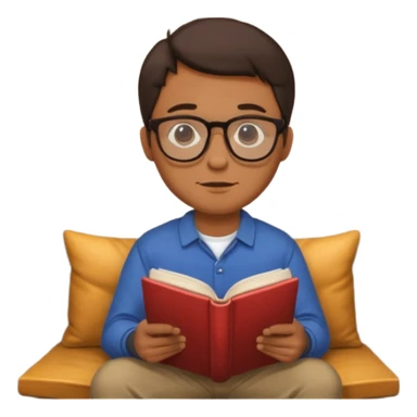 hot man sitting in basement reading sticker