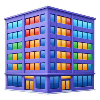I want a 7 storey building with 7 chakras colour. Starting with violet, indigo, blue, green, yellow, orange , red sticker