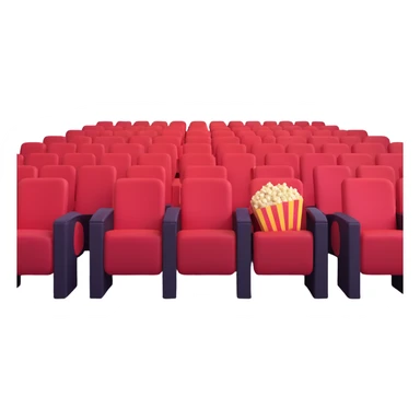 cinema scene, 3D emoji style, vibrant, expressive sticker