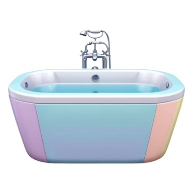 Colorful Pastel luxury square-shaped jacuzzi bathtub  sticker