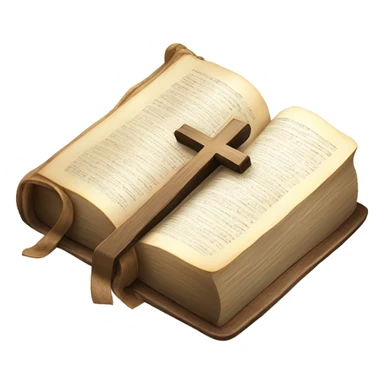 Bible with white cross sticker