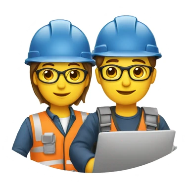 designer and engineer planning sticker