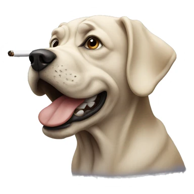 Old dog smoking sticker