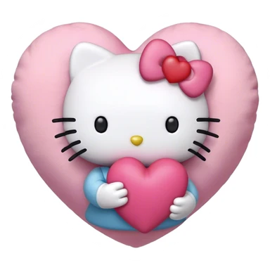 hello kitty with heart sticker