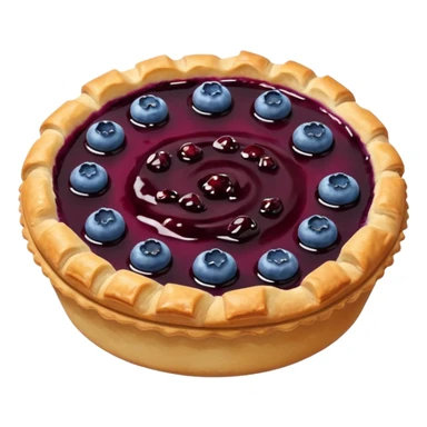 Make an emoji of a blueberry pastry (small) that's broken off a bit so you can see the blueberry jam sticker