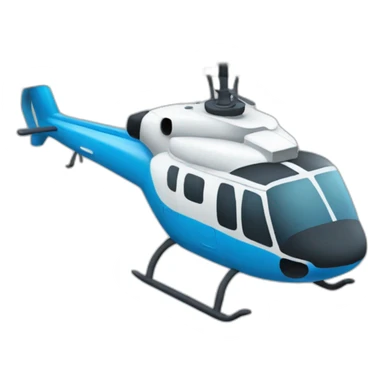 Helicopter with face sticker